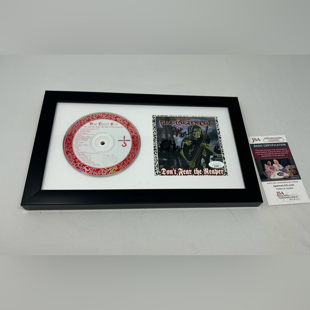 Blue‎ Oyster Cult signed Don’t Fear The Reaper CD Cover Framed JSA COA